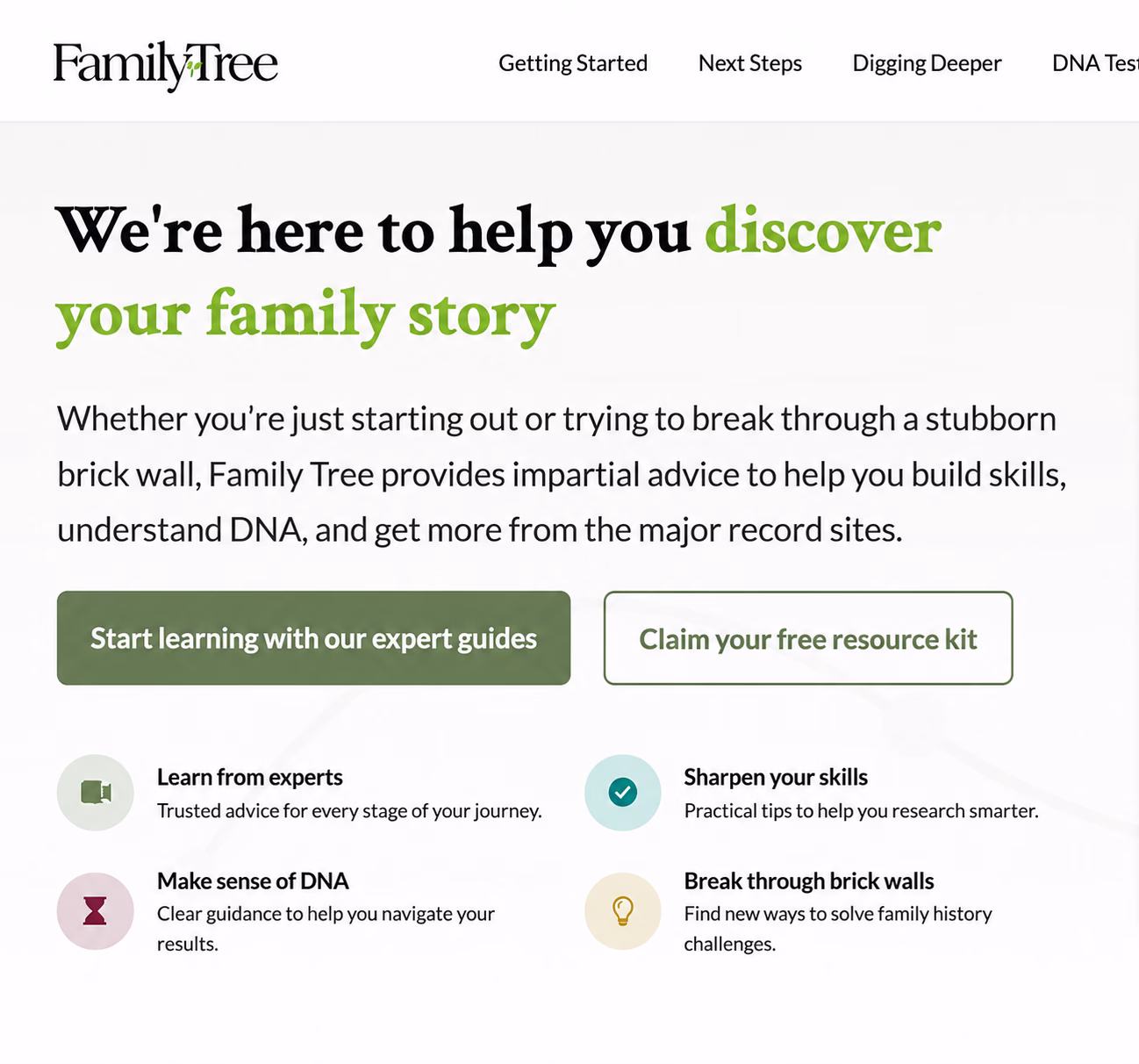 New Family Tree website is live!